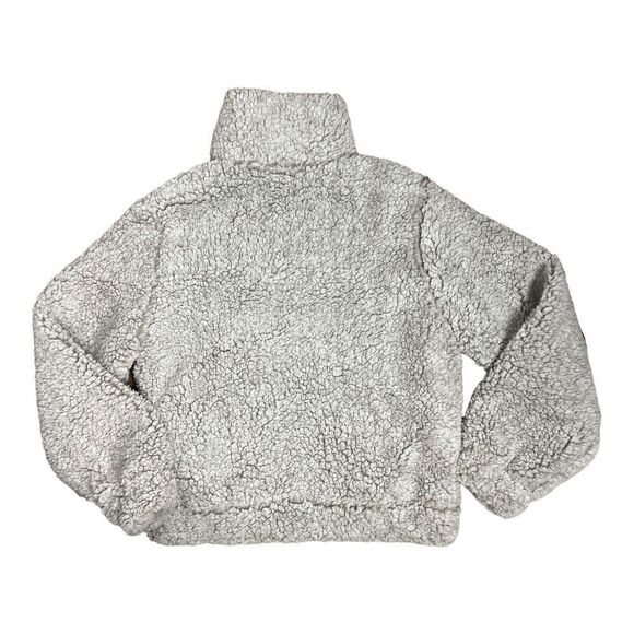 BLANKNYC Jacket Womens S‎ Grey Faux Fur Stand Collar Bomber Teddy - Picture 13 of 16